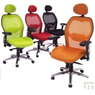 Modern Office Advanced Ergonomic Mesh Back Ultra Office Chair w/Headrest-Red