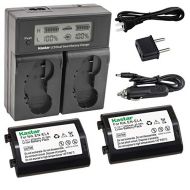 Kastar LCD Dual Smart Fast Charger & Battery (2 Pack) for Nik EN-EL4, EN-EL4A, ENEL4, ENEL4A and Nik D2Z, D2H, D2Hs, D2X, D2Xs, D3, D3S, D3X, F6 Camera, Nik MB-D10, D300, D300S, D7