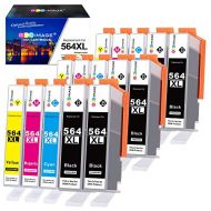 GPC Image Compatible Ink Cartridge Replacement for HP 564XL 564 XL Compatible with DeskJet 3520 3522 Officejet 4620 Photosmart 5520 6510 6515 6520 7520 7525 Tray (Black Cyan Magent