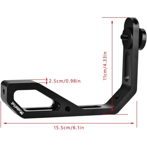  Acouto Handheld Grid L Bracket 1/4inch Screw Camera Stabilizer with 3 Hot Shoes for Crane M2 DJI