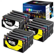GPC Image Remanufactured Ink Cartridge Replacement for HP 950XL 951XL 950 951 use for OfficeJet Pro 8600 8610 8615 8100 8620 8630 8640 8625 251dw 271dw 276dw Printer Tray(Black, Cy