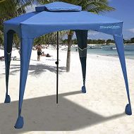 EasyGoProducts EasyGo Beach Cabana Shelter - 6 X 6 - Beach Cabana Keeps You Cool and Comfortable. Easy Set-up and Take Down. Shade for up to 4 People ? More Elegant Than Beach Umbrella