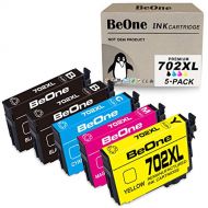 BeOne Remanufactured 702 Ink cartridges 702xl t702xl to use with Workforce pro wf-3720 wf-3730 wf-3733 Printer (2 Black 1 Cyan 1 Megenta 1 Yellow Combo Pack)