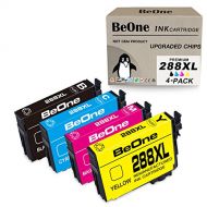 BeOne Remanufactured Ink Cartridge Replacement for Epson 288 XL 288XL T288 T288XL 4-Pack to Use with Expression Home XP-440 XP-340 XP-446 XP-330 XP-430 XP-434 Printer (Black Cyan M