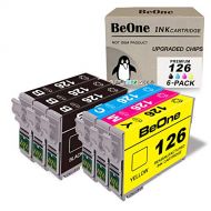 BeOne Remanufactured Ink Cartridge Replacement for Epson 126 T126 6-Pack to Use with Workforce 545 645 633 845 520 630 435 840 WF-3540 WF-3520 60 WF-7520 635 WF-7010 WF-3530 Printe