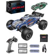 BEZGAR HM162 Hobby Grade 1:16 Scale Remote Control Truck, 4WD Top Speed 40+ Kmh All Terrains Electric Toy Off Road RC Truck Vehicle Car Crawler with 2 Rechargeable Batteries for Bo