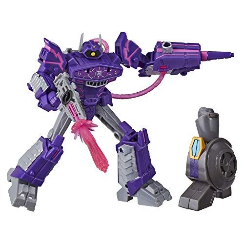 트랜스포머 Transformers Toys Cyberverse Deluxe Class Shockwave Action Figure, Shock Blast Attack Move and Build-A-Figure Piece, for Kids Ages 6 and Up, 5-inch