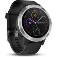 Amazon Renewed Smartwatch GARMIN Vivoactive 3 1,2in GPS Waterproof 5 ATM Glonass Black Stainless Steel (Renewed)
