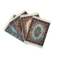 Inusitus Set of 4 Miniature Dollhouse Carpets - Dolls House Toy Rugs - 1/12 Scale Furniture Accessories