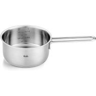 Fissler 086-154-16-100 Single Handled Pot, Pure Collection, 6.3 inches (16 cm), Sauce Pan, Gas Fire/Induction Compatible, Made in Germany, Silver