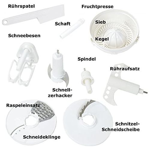  Kalorik Kuechenmaschine KA RB 2000 Food Processor Mixer Blender Saftpresse Zerkleinerer Zerhacker mit viel Zubehoer