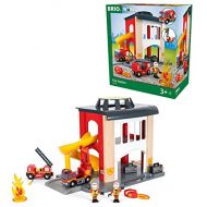 BRIO World - 33833 Central Fire Station | 12 Piece Toy for Kids with Fire Truck and Accessories for Kids Ages 3 and Up