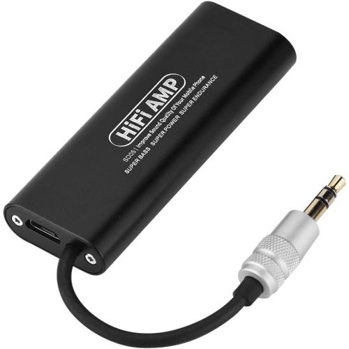  [아마존베스트]Zerone Headphone Amplifier HiFi Audio Portable Headphone Amplifier 3.5 mm Stereo Headphone Audio Amplifier AMP for Mobile Phone (Black)