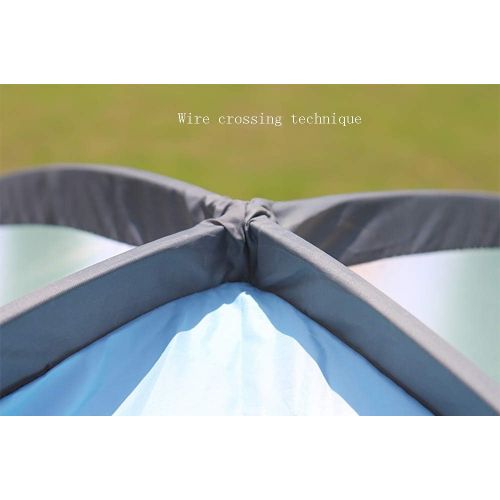 WUWUDIT CESULIS Protection Sun Fully Automatic Beach Tent Outdoor Shade Canopy Waterproof Tarp Sun Shelter for Family Party Pool Party Tent (Color : Blue+coffeewithfront)