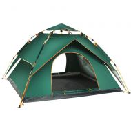 Outing Udstyr, Double-Layer Spring Tent Speed Open Outdoor Camping Automatic Tents Beach Camping 3-4 People Shelter Portable,Blue, Kejing Miao, DarkGreen