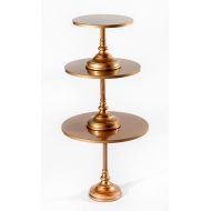 Opulent Treasures TM Simply Cakes, Set of 3 Cake Stands (Gold)