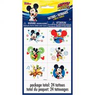 Unique 59865 Disney Mickey Roadster Color Tattoo Sheets, 24ct, One Size, Multicolor