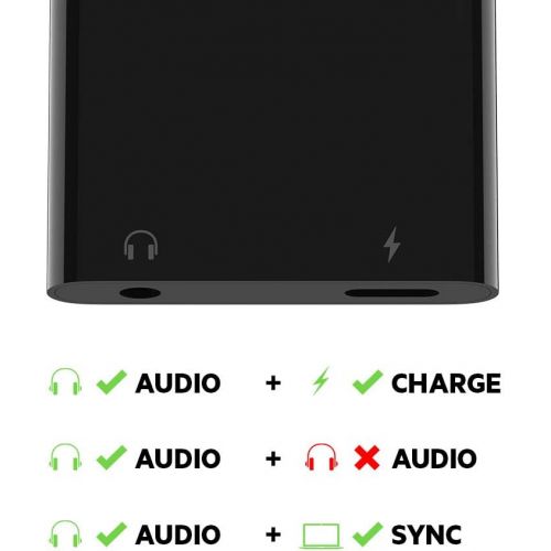 벨킨 [아마존베스트]Belkin RockStar 3.5 mm jack audio and USB-C charging adapter (USB-C audio adapter for Google Pixel 3 / 3XL, iPad Pro, Samsung Galaxy S20 / S20 +, S20 Ultra, Note 10/10 + , S10 / S1