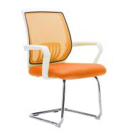 DALL Chairs Stools Dall Office Chair Armchair Back Support Ergonomic Student Staff Chair Conference Training Chair (Color : Orange, Size : White Frame)