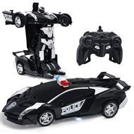 [아마존베스트]Onadrive Transform Car Robot,1:18 Model RC Car Robot for Kids,Robot Deformation Car Model Toy Gift for Children,Electronic Remote Control Car with One Button Transformation & Realistic Engi