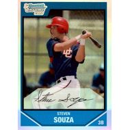 Autograph Warehouse Steven Souza baseball card (Washington Nationals Tampa Bay Rays Slugger) 2007 Topps Bowman Chrome #BDPP35 Rookie