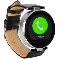 Unbekannt Enox RSW55 Smartwatch Bluetooth 4.0 SILBER Rund Design Handyuhr 1,22 IPS Display kompatibel mit iOS iPhone Android Schrittzahler G-Sensor