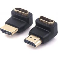[아마존베스트]VCE Combo HDMI 90 Degree and 270 Degree Right Angle Male to Female Adapter 3D&4K Supported