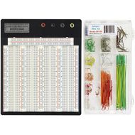 Elenco Breadboard | 3742 Total Contact Points | PLUS JW-350 with 350 Pre-Formed Jumper Wires | Make DIY - College - High School - Prototyping Projects Easier | 9480WK