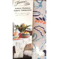 Fiesta Table Linens Jacobean Natural Indoor/Outdoor Tablecloth, 60 by 102 Inches Oblong