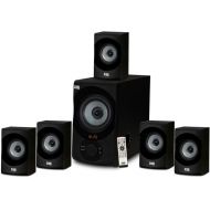 [아마존베스트]Acoustic Audio by Goldwood Acoustic Audio AA5172 700W Bluetooth Home Theater 5.1 Speaker System with FM Tuner, USB, SD Card, Remote Control, Powered Sub (6 Speakers, 5.1 Channels, Black with Gray)