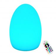LED Glowing Mood Light, LAFEINA 16 RGB Color Changing Night Light, 4 Lighting Effects IP65 Waterproof, Remote Control Rechargeable Home Bedside Decorative Lighting (7.5 Egg)