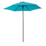 FLAME&SHADE 9 Outdoor Market Umbrella with Tilting for Patio Table Backyard Deck Garden Terrace or Pool Shade, Beige