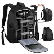 EMART Camera Backpack for DSLR/SLR Mirrorless Camera, Large Capacity Camera Bag Fits up to Max 16” Laptop, Waterproof Camera Case for Nikon/Canon/Sony Lens, Tripod, Suitable for Me