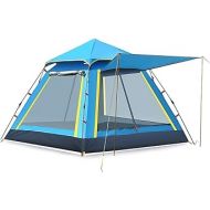 YYDS Tents for Camping Thickened Rainproof Outdoor Tent Automatic Field Camping Tent Fishing Party Travel 3-4 Person Camping Tents (Color : Sky Blue)