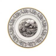Villeroy & Boch 10-1067-2610 Audun Ferme Dinner Plate, 10.5 in, White/Gray/Yellow
