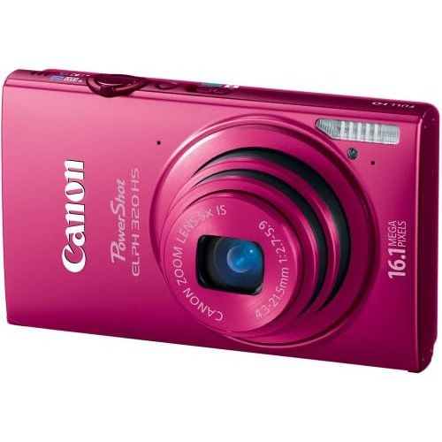 캐논 Canon PowerShot ELPH 320 HS 16.1 MP Wi-Fi Enabled CMOS Digital Camera with 5x Zoom 24mm Wide-Angle Lens with 1080p Full HD Video and 3.2-Inch Touch Panel LCD (Red)