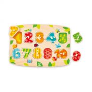Hape Number Peg Puzzle Game, Multicolor, 5 x 2