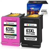 GPC Image Remanufactured Ink Cartridge Replacement for HP 63XL 63 XL Compatible with Officejet 5252 5255 5258 4650 4655 Envy 4520 4516 Deskjet 1112 2130 3634 3632 2132 Printer Tray