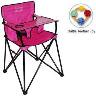 Ciao! baby ciao baby - Portable High Chair with Rattle Teether Toy - Pink