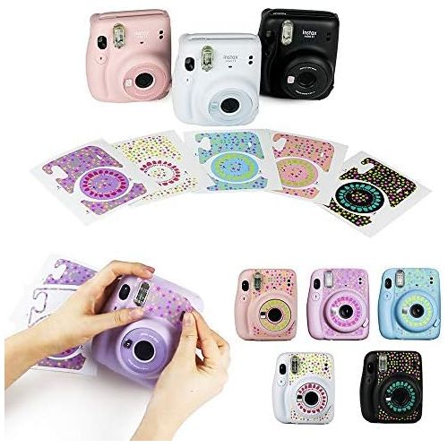  WOGOZAN for Fujifilm Instax Mini 11 Instant Film Camera Case and Accessories Bundle Include Case + Photo Album + More (Magic Pink)