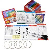 [아마존베스트]Think2Master Premium 215 Laminated Multiplication Flash Cards. (All 0-12 X facts)| Learn More Than Multiplication.| BONUS: 2 Dry Erase Markers & 5 Rings. | Designed By A Teacher to