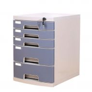 LPYMX Desktop File Cabinet Plastic Office Storage Box with Lock Drawer Type Data Cabinet