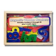 Melissa & Doug Numbers Wooden 25 Magnets-in-a-Box Gift Set + FREE Scratch Art Mini-Pad Bundle [04497]