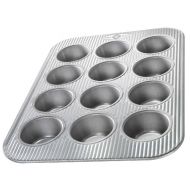 USA Pan (1200MF) Bakeware Cupcake and Muffin Pan, 12 Well, Nonstick & Quick Release Coating, Made in the USA from Aluminized Steel: Kitchen & Dining