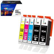 GPC Image Compatible Ink Cartridge Replacement for HP 934 934XL 935XL 935 XL Compatible with OfficeJet Pro 6815 6812 6830 6230 6835 6820 Printer Tray (2 Black, 1 Cyan, 1 Magenta, 1