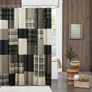 Woolrich Plaid Lodge Cotton Shower Machine Washable Classic Holiday Country House Curtains, 72x72, Tan