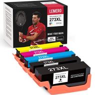 LEMERO Remanufactured Ink Cartridges Replacement for Epson 273XL 273 XL for Expression Premium XP-820 XP-610 XP-810 XP-620 XP-520 Printer (1 Black, 1 Photo Black, 1 Cyan, 1 Magenta