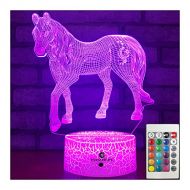 [아마존베스트]Easuntec Horse Gifts for Girls,Horse Toys Night Lights for Kids with Timer Remote Control & Smart Touch 7 Colors Birthday Gifts for Girls Age 2 3 4 5 6 7 8 9 Year Old Girl Gifts (H