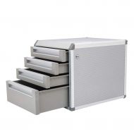 ZCCWJG File Cabinet, Desktop high Drawer Office Storage Box Lockable (Aluminum Alloy) 31.5 35 29.8CM (Size: 4 Layers)