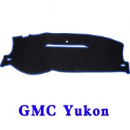 JIAKANUO Auto Car Dashboard Carpet Dash Board Cover Mat Fit GMC Yukon 2007-2014 (BLK-BLU MR-001)